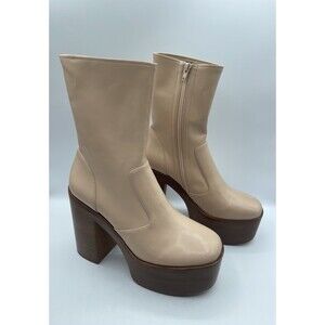 Jeffrey Campbell Mexique Platform Boots Beige US10